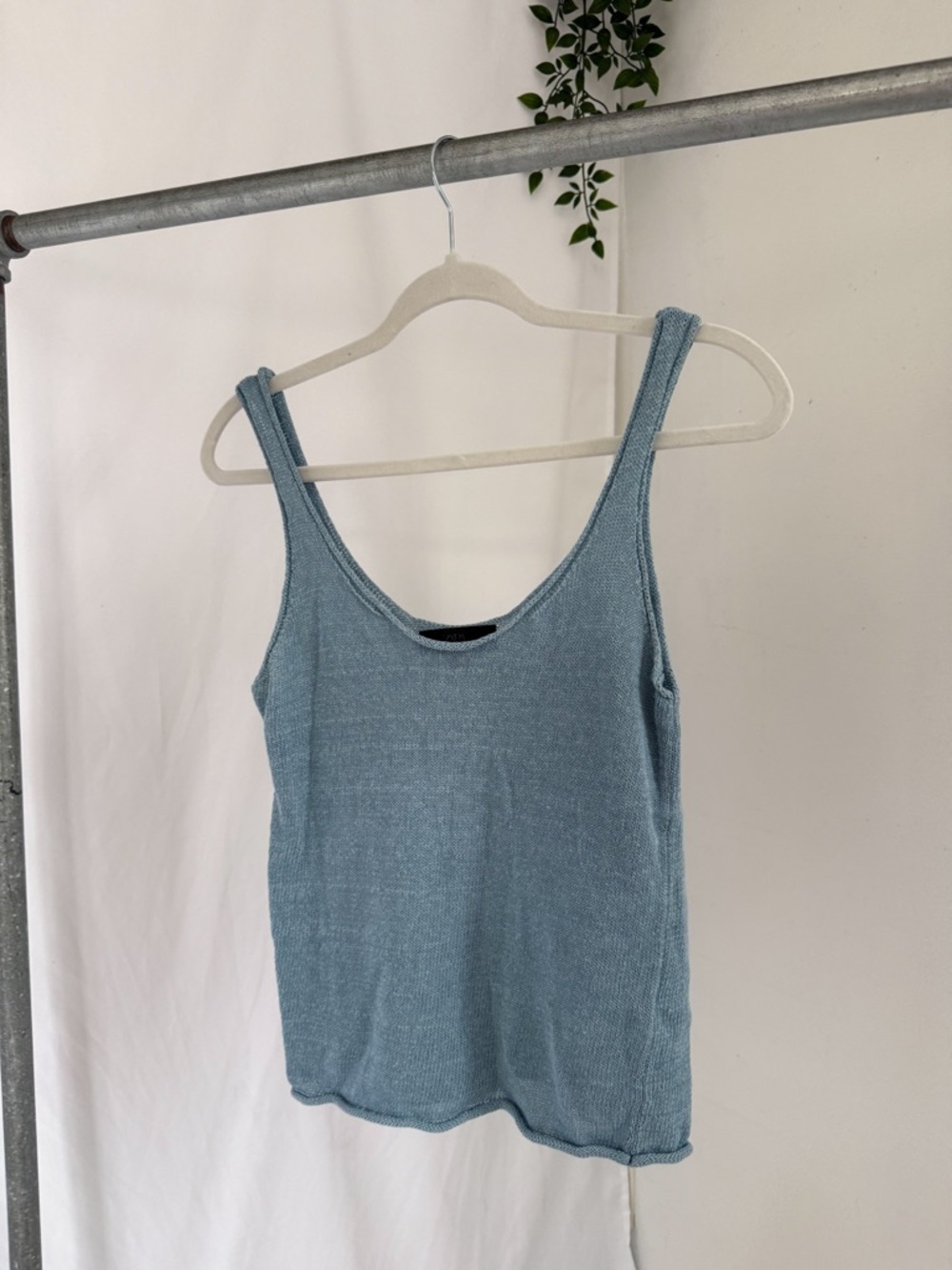 Zara Light Blue Knit Tank Top